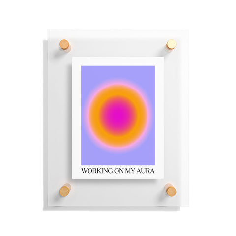 Tiger Spirit Working On My Aura Purple 2 Floating Acrylic Print