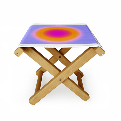 Tiger Spirit Working On My Aura Purple 2 Folding Stool