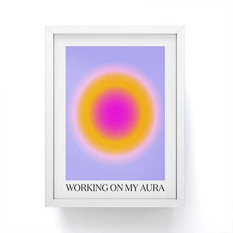 Tiger Spirit Working On My Aura Purple 2 Framed Mini Art Print