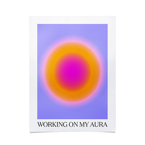 Tiger Spirit Working On My Aura Purple 2 Poster