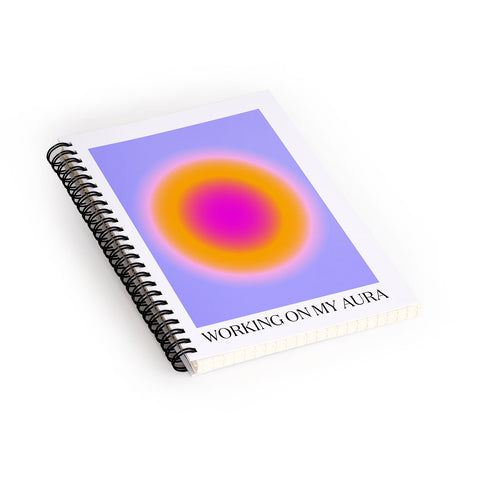 Tiger Spirit Working On My Aura Purple 2 Spiral Notebook
