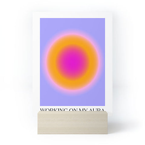 Tiger Spirit Working On My Aura Purple 2 Mini Art Print