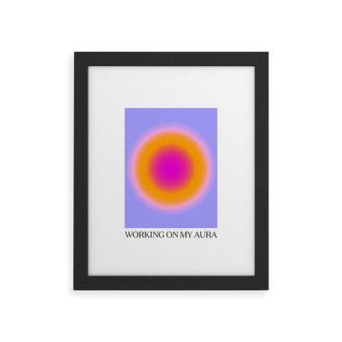 Tiger Spirit Working On My Aura Purple 2 Framed Art Print