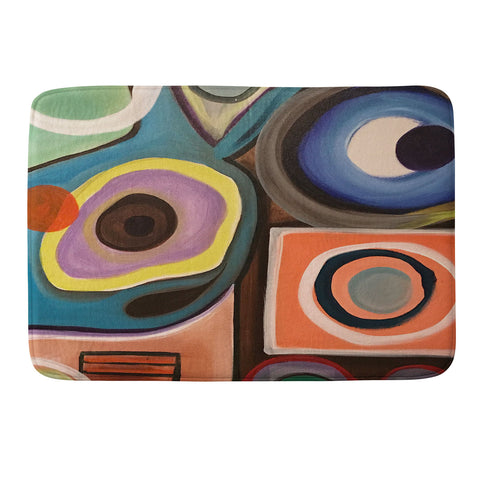 Tina Salazar Abstract Painting I Memory Foam Bath Mat