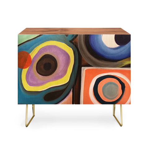 Tina Salazar Abstract Painting I Credenza