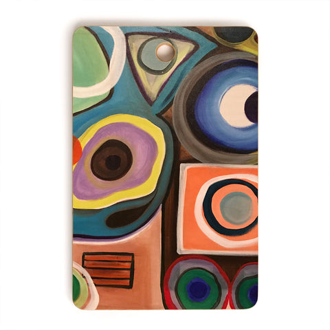 Tina Salazar Abstract Painting I Cutting Board Rectangle