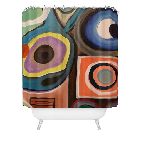 Tina Salazar Abstract Painting I Shower Curtain