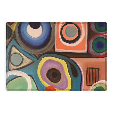 Tina Salazar Abstract Painting I Outdoor Rug