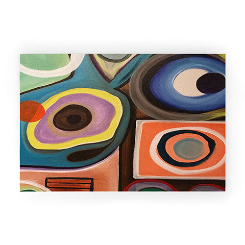 Tina Salazar Abstract Painting I Welcome Mat