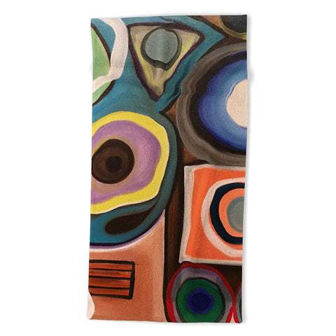 Tina Salazar Abstract Painting I Beach Towel