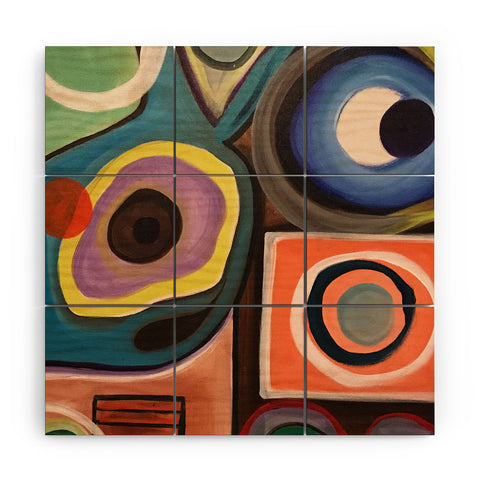 Tina Salazar Abstract Painting I Wood Wall Mural
