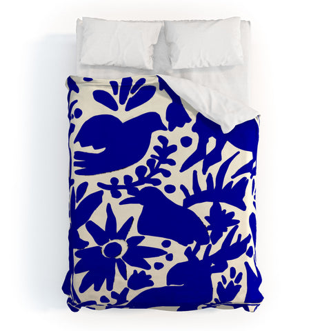 Tina Salazar Blue Otomi Duvet Cover