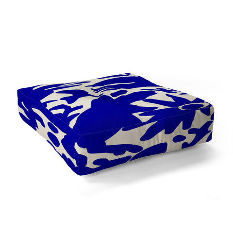 Tina Salazar Blue Otomi Floor Pillow Square
