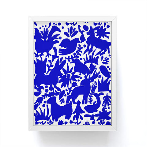 Tina Salazar Blue Otomi Framed Mini Art Print