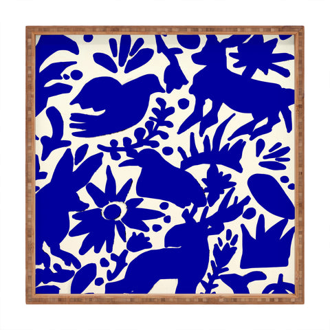 Tina Salazar Blue Otomi Square Tray