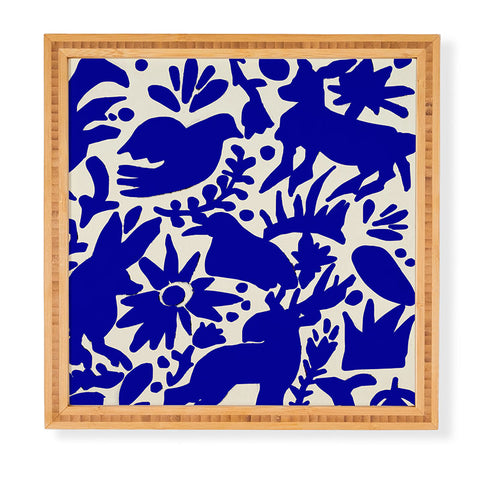 Tina Salazar Blue Otomi Framed Wall Art