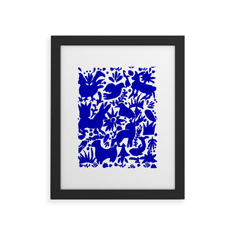 Tina Salazar Blue Otomi Framed Art Print