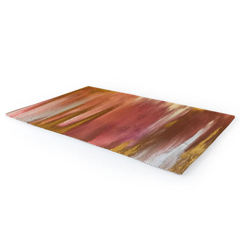 Tina Salazar Blush with Gold Abstract Area Rug