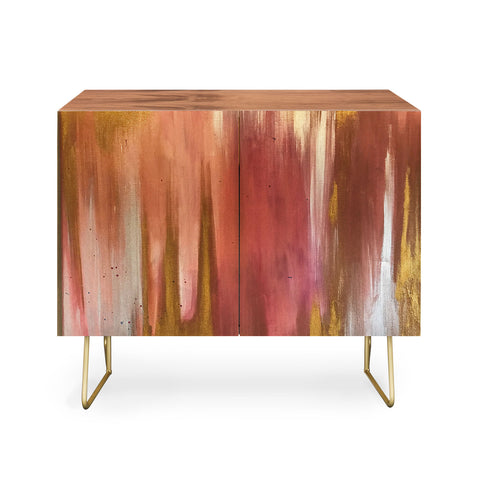 Tina Salazar Blush with Gold Abstract Credenza
