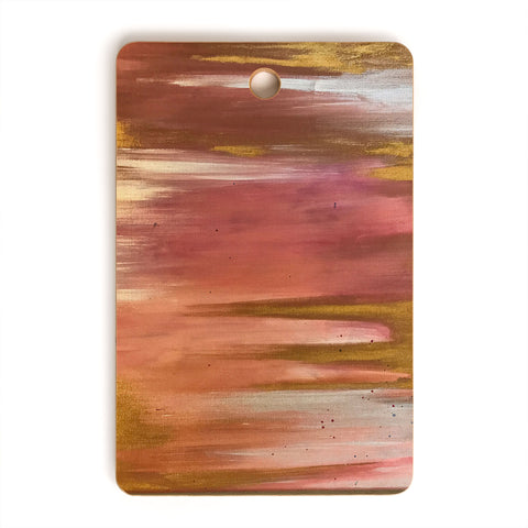 Tina Salazar Blush with Gold Abstract Cutting Board Rectangle