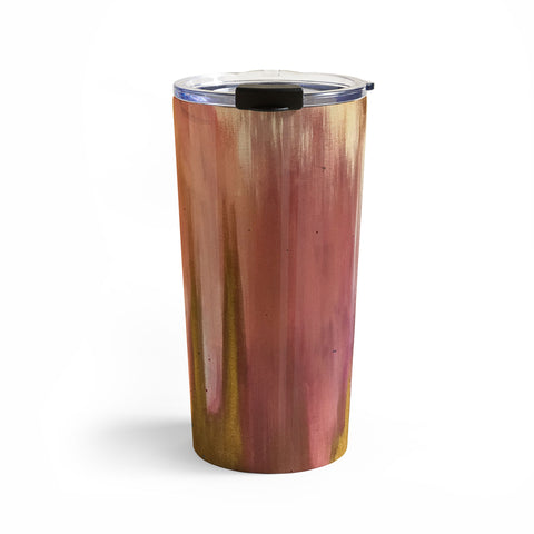 Tina Salazar Blush with Gold Abstract Travel Mug