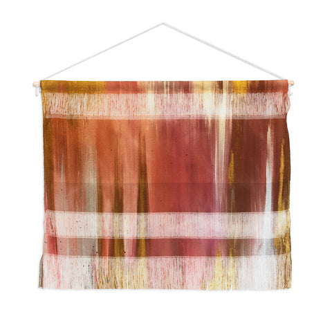 Tina Salazar Blush with Gold Abstract Wall Hanging Landscape