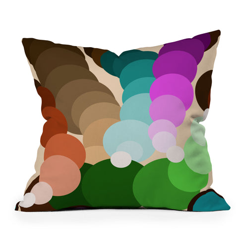 Tina Salazar Circles of Colors Outdoor Throw Pillow