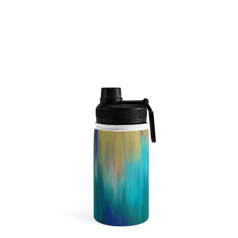 Tina Salazar Green Gold Abstract Water Bottle