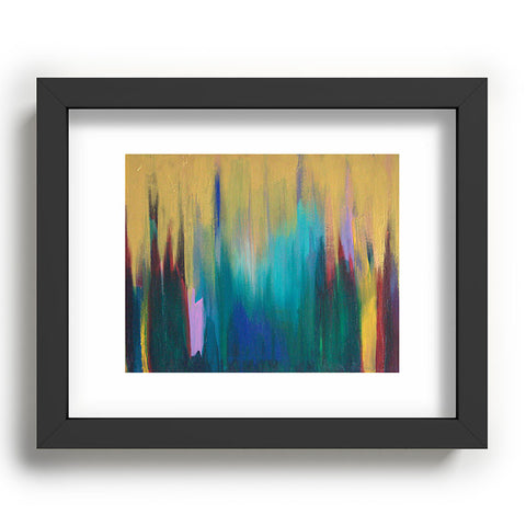 Tina Salazar Green Gold Abstract Recessed Framing Rectangle