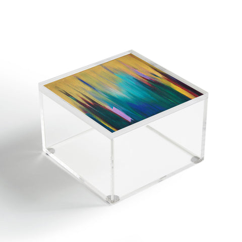 Tina Salazar Green Gold Abstract Acrylic Box