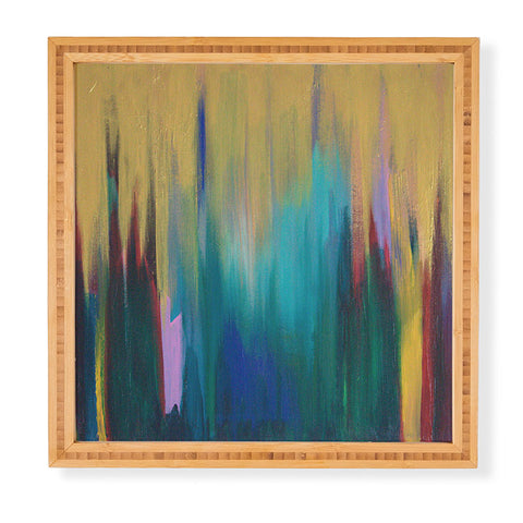 Tina Salazar Green Gold Abstract Framed Wall Art