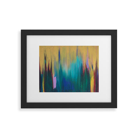 Tina Salazar Green Gold Abstract Framed Art Print
