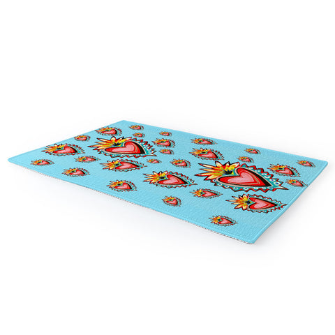 Tina Salazar Hearts in Blue Area Rug
