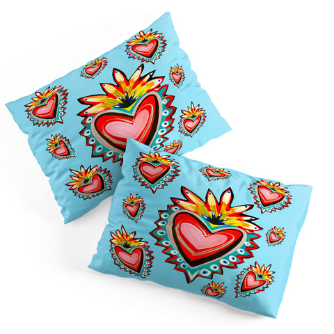 Tina Salazar Hearts in Blue Pillow Shams
