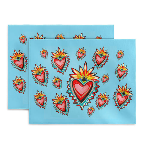 Tina Salazar Hearts in Blue Placemat
