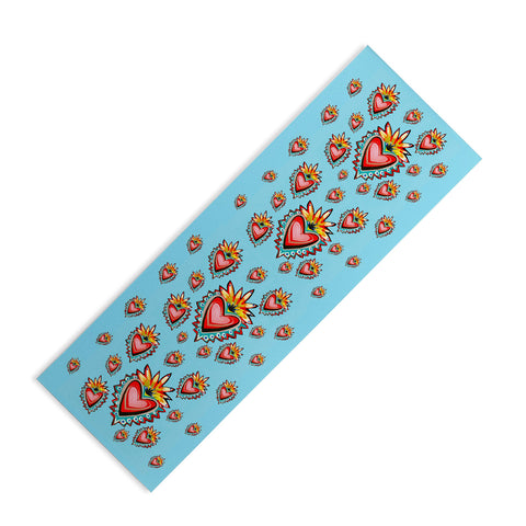 Tina Salazar Hearts in Blue Yoga Mat