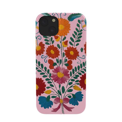 Tina Salazar Mexican Blue Birds in Pink Phone Case