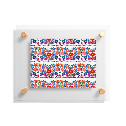 Tina Salazar Mexican Fiesta of Flowers Floating Acrylic Print