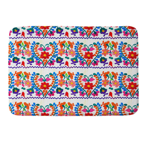 Tina Salazar Mexican Fiesta of Flowers Memory Foam Bath Mat