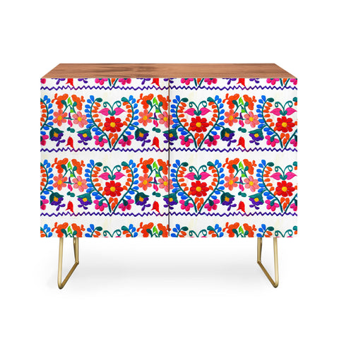 Tina Salazar Mexican Fiesta of Flowers Credenza