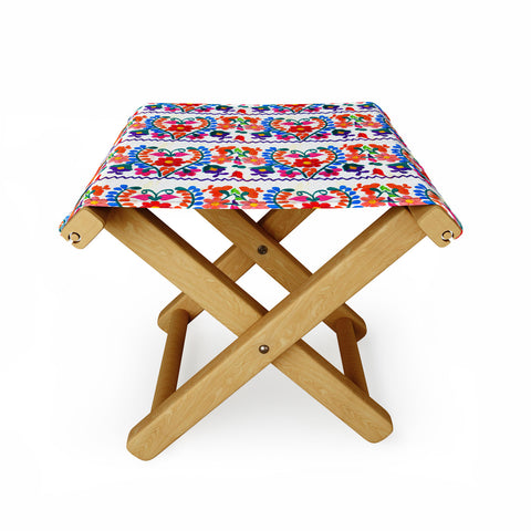 Tina Salazar Mexican Fiesta of Flowers Folding Stool