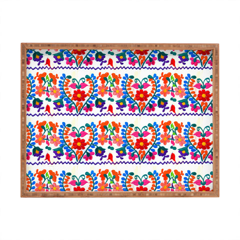 Tina Salazar Mexican Fiesta of Flowers Rectangular Tray