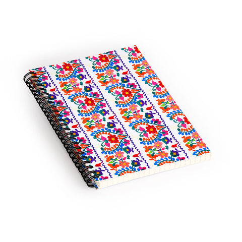 Tina Salazar Mexican Fiesta of Flowers Spiral Notebook