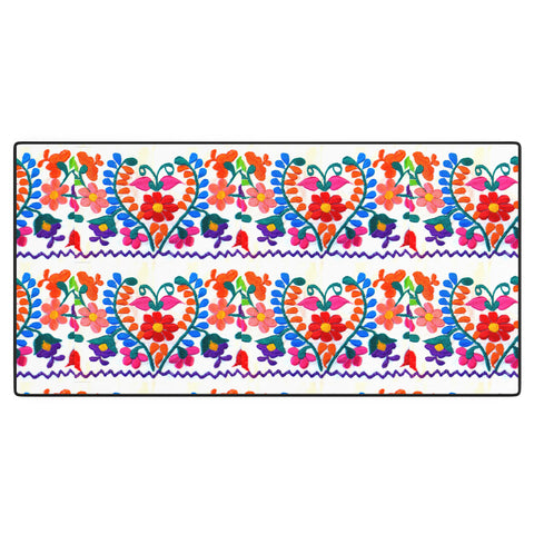 Tina Salazar Mexican Fiesta of Flowers Desk Mat