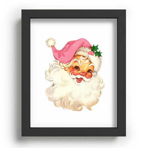 Tina Salazar Retro Santa Vintage Pink Recessed Framing Rectangle