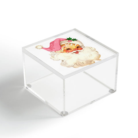 Tina Salazar Retro Santa Vintage Pink Acrylic Box