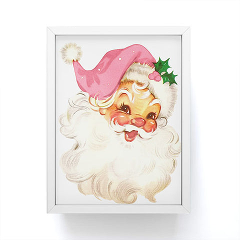 Tina Salazar Retro Santa Vintage Pink Framed Mini Art Print