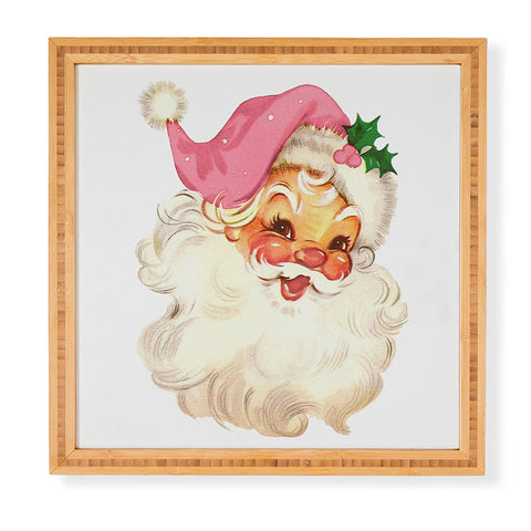 Tina Salazar Retro Santa Vintage Pink Framed Wall Art