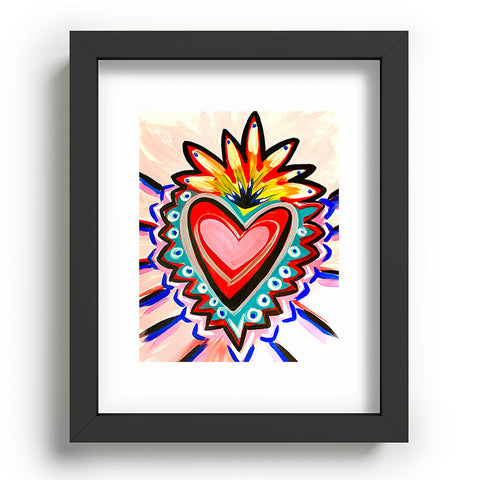 Tina Salazar Sacred Heart Pink Recessed Framing Rectangle