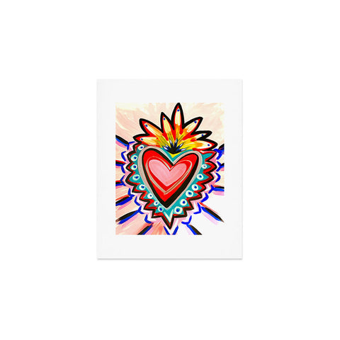Tina Salazar Sacred Heart Pink Art Print
